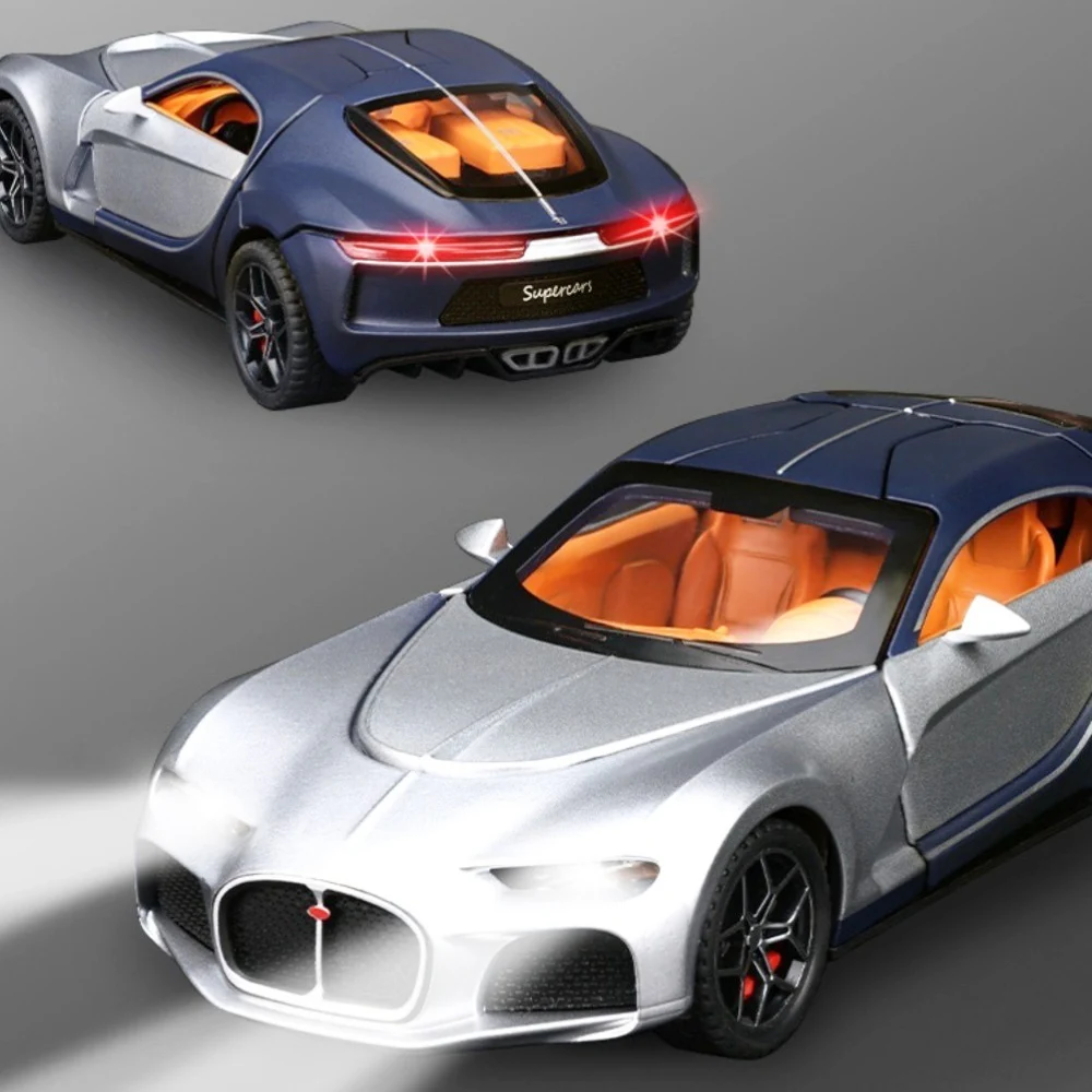 

1:32 модель Атлантического DIVO, игрушечные суперкары, литой под давлением сплава, звук, свет, двери, открытые откатные миниатюрные спортивные автомобили для детей, подарки