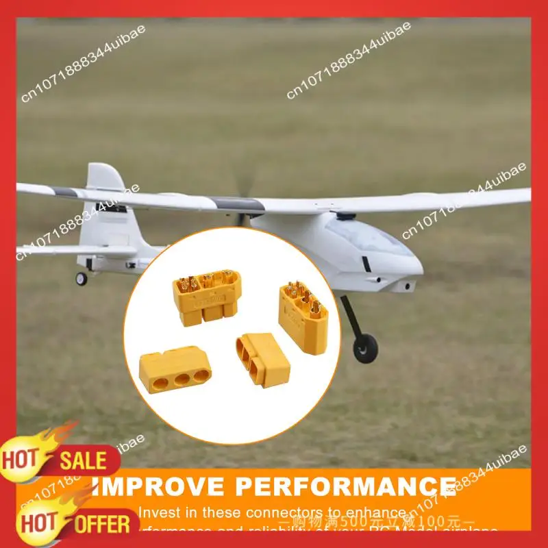 B47C 5Pair XT60 (2+4) Male Female Plug Connector With Signal Pin And Sheath Solder Wire Accessories For RC Model Airplane