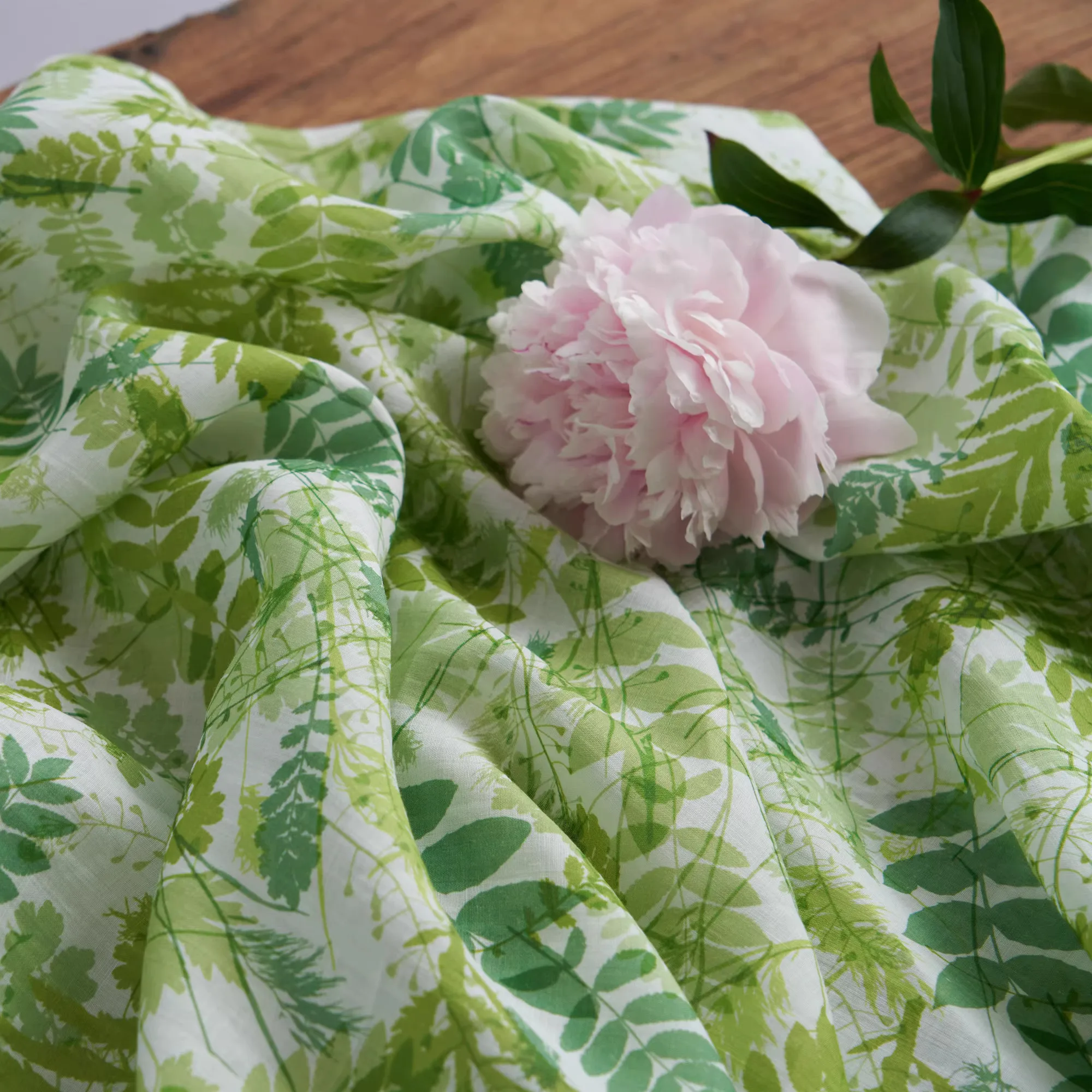 

1 ярд платье халат и одежда Cheongsam ткань для шитья ramie tela зеленые ветки и листья ткань