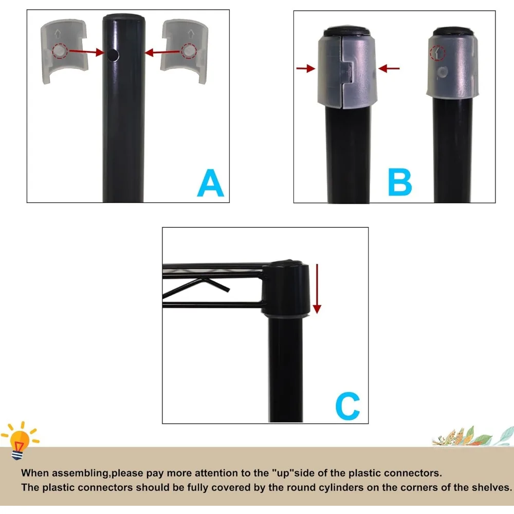 MEFORT-Étagères en fil métallique à 5 niveaux pour salle de bain, unité de rangement en métal T1, valeur durable, parfait pour garde-manger, Cisco, cuisine, blanchisserie