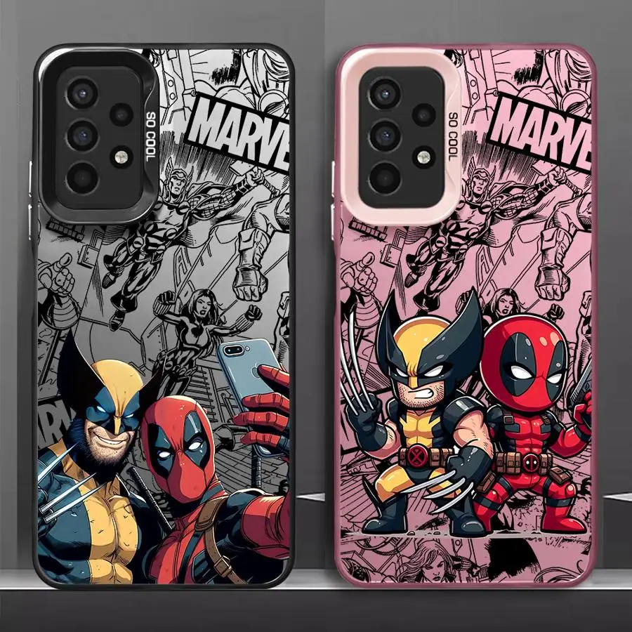 Deadpool Wolverine Phone case for Samsung Galaxy A12 14 A15 13 A16 A23 24 A22 A25 32 A33 A35 51 A34 A52 S 53 A55 71 A72 54 A73