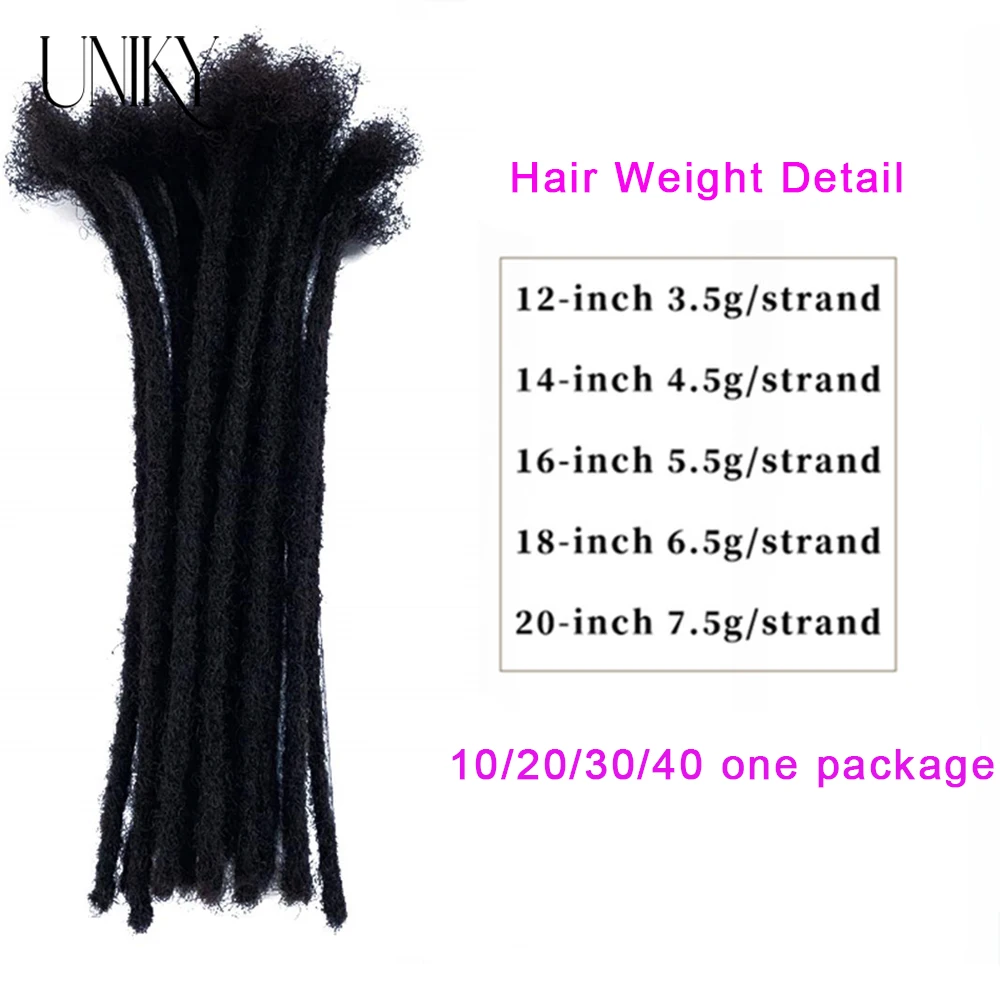 Extensions de cheveux humains au crochet, tresses au crochet, cheveux brésiliens, faux mèches, microlocks, sisterlocks, dreadlocks, 60 brins