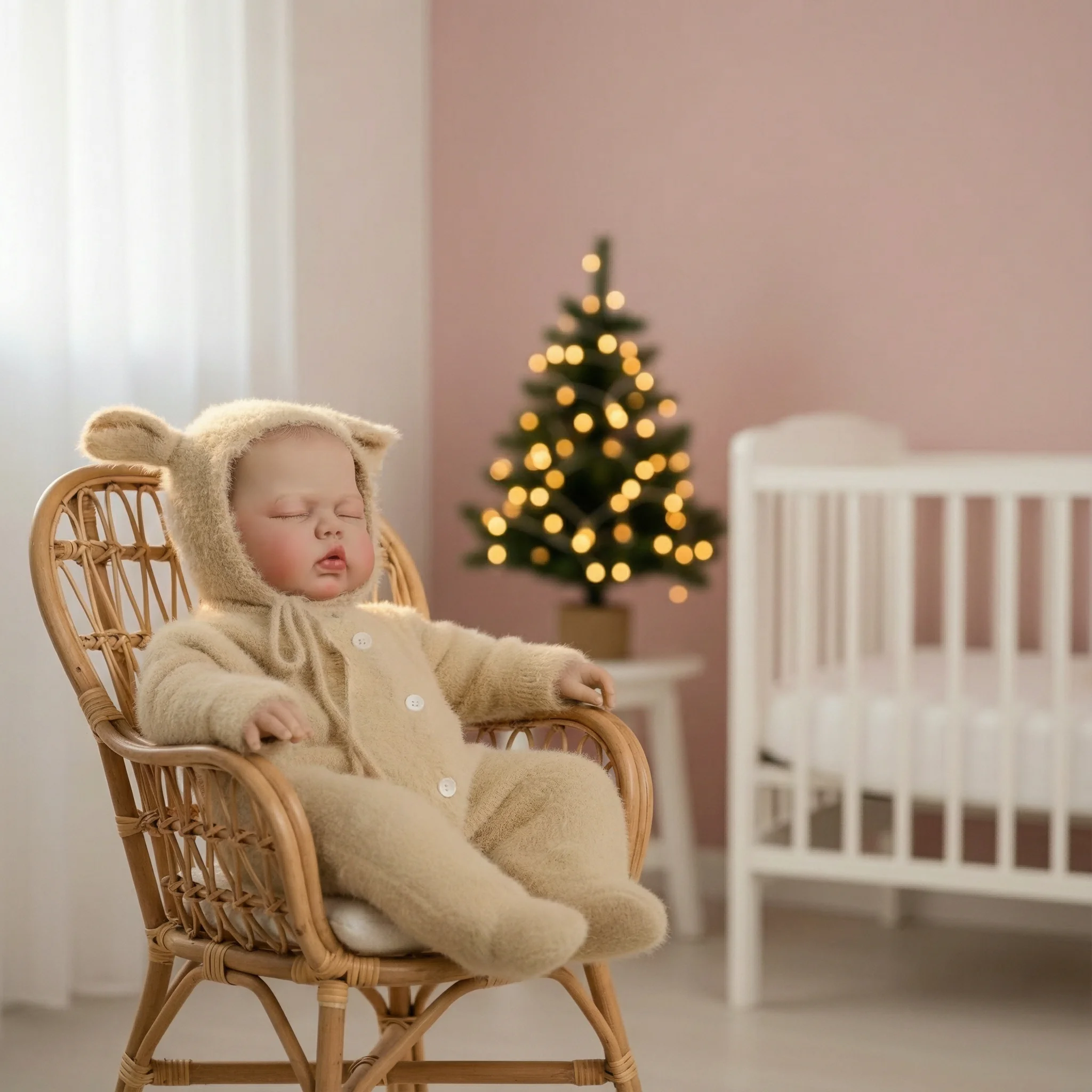 1PC 19인치 리본 베이비돌 작은 피클 소프트 천 바디 실물 같은 신생아 인형 3D 피부 다층 페인팅