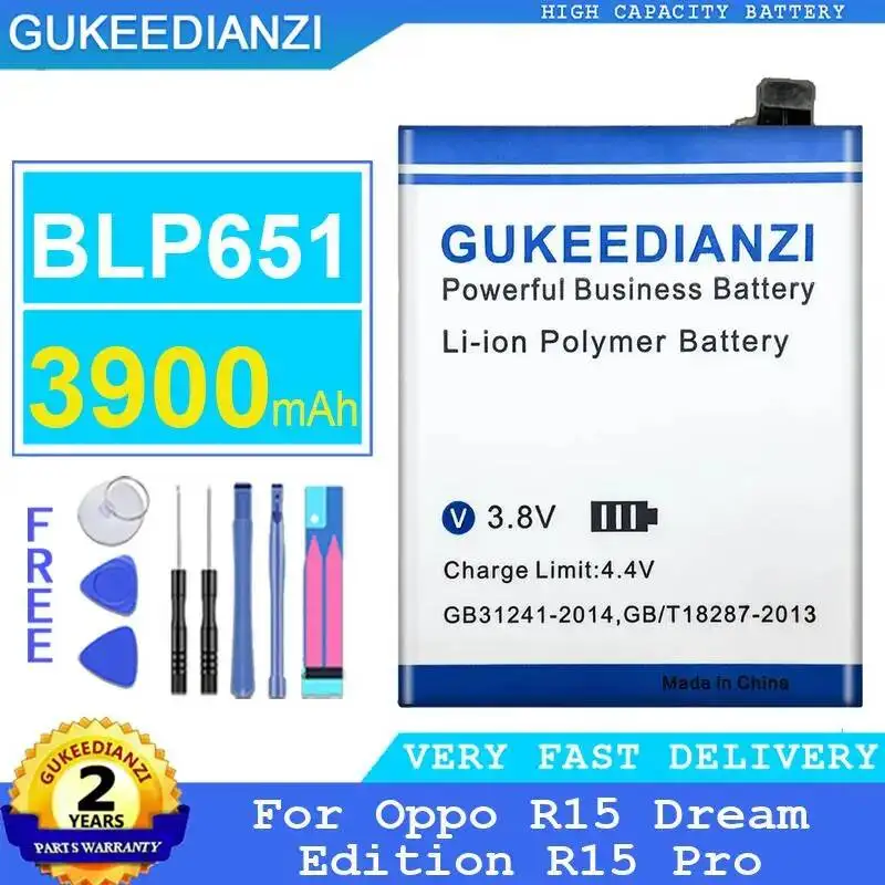 

3900Mah For Oppo R15 Dream Edition Pro BLP651 High Compatibility Mobile Phone Battery