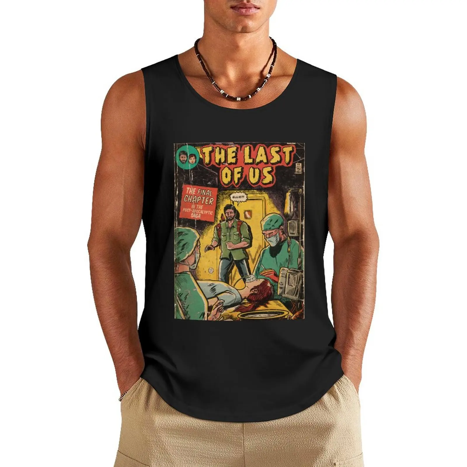 

The Last of Us - Ending comic cover fan art Tank Top sleeveless vests sleeveless vest men mens gym clothes