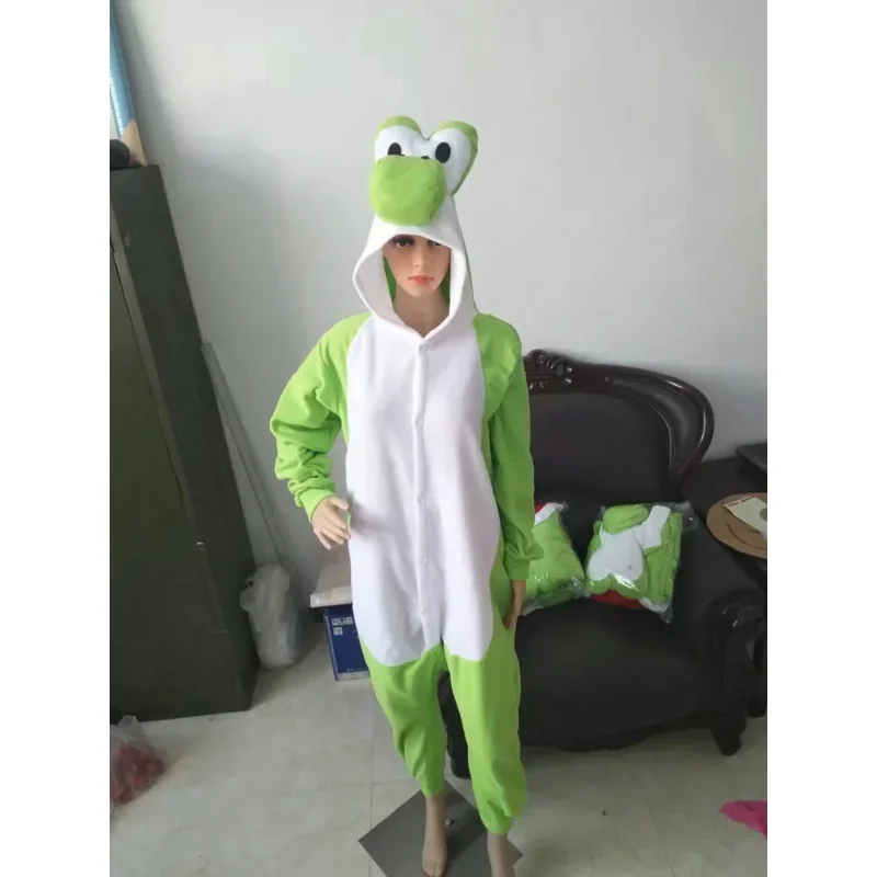 Anime Adult Yoshi Cosplay Halloween Costumes Green Alien Onesies Jumpsuit Xmas Carnival Funny Pajamas Kigurumi