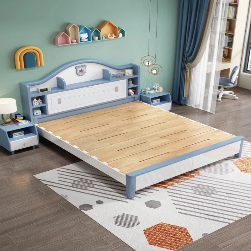 

Children's bed boys and adolescents 1.5 meters, single small apartment 1.2 girls bedroom storage princess bed