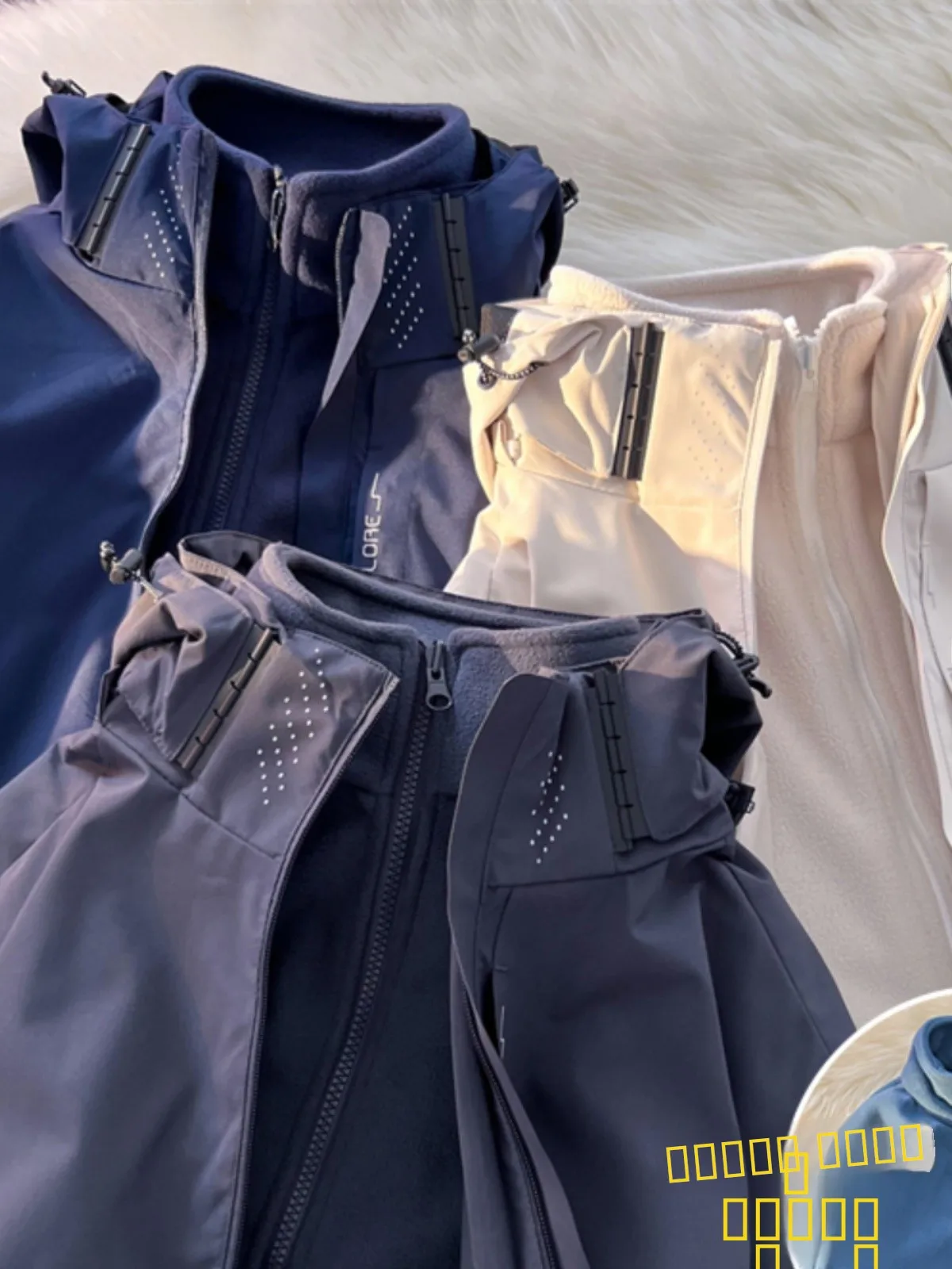 

Vintage American Sle Men's Tee-in-One Detachable Fce Lined Jaet Cotton Workwear Coat with Inner Polyester Fiber Fill