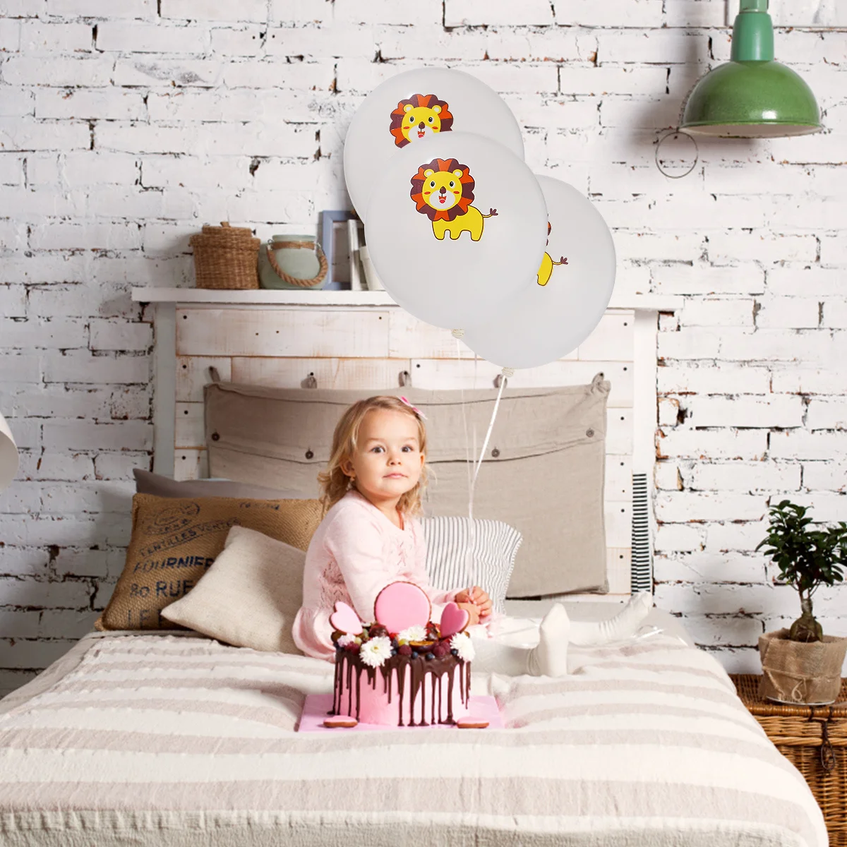 

20Pcs Lion Jungle Animals Latex Balloons Thick Durable Balloon for Birthday Party Decorations Forest Animals