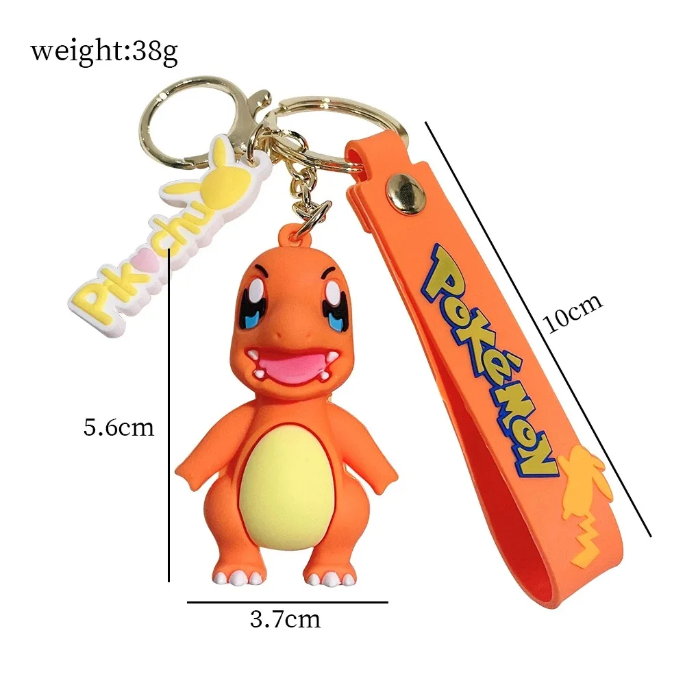 Pokemon figura de ação pikachu charmander snorlax squirtle anime pokemon moda chaveiro saco pingente presentes aniversário