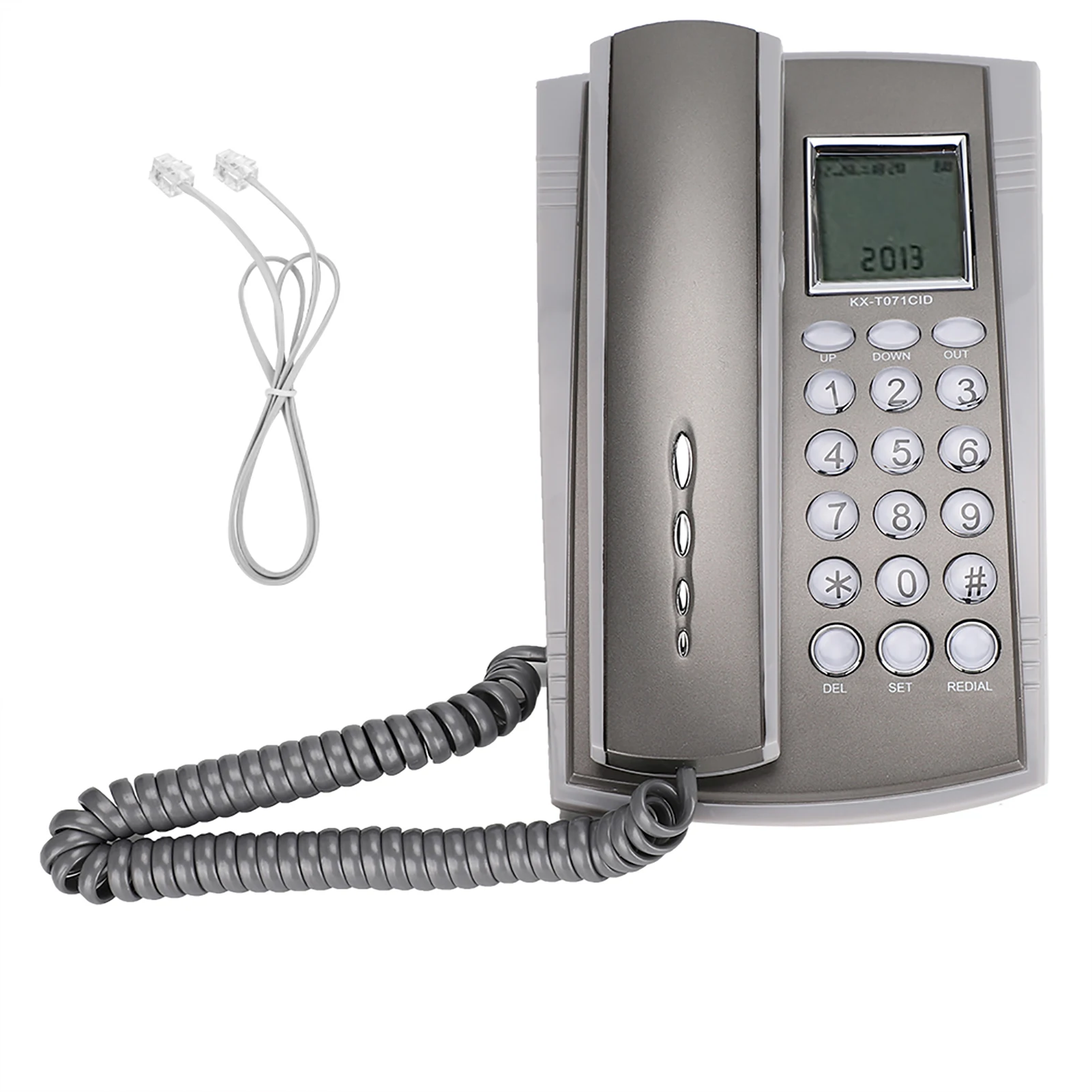 KX T071CID Wall Mount Desktop Corded Telephone Phone Mute Home Hotel Call Center Gray Corded Telephone