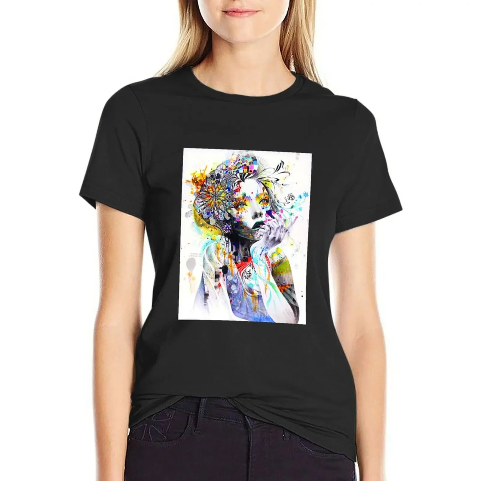 

Circulation Artwork By Minjae Lee T-Shirt kawaii clothes cute tops hippie clothes customs t shirts for Women loose fit