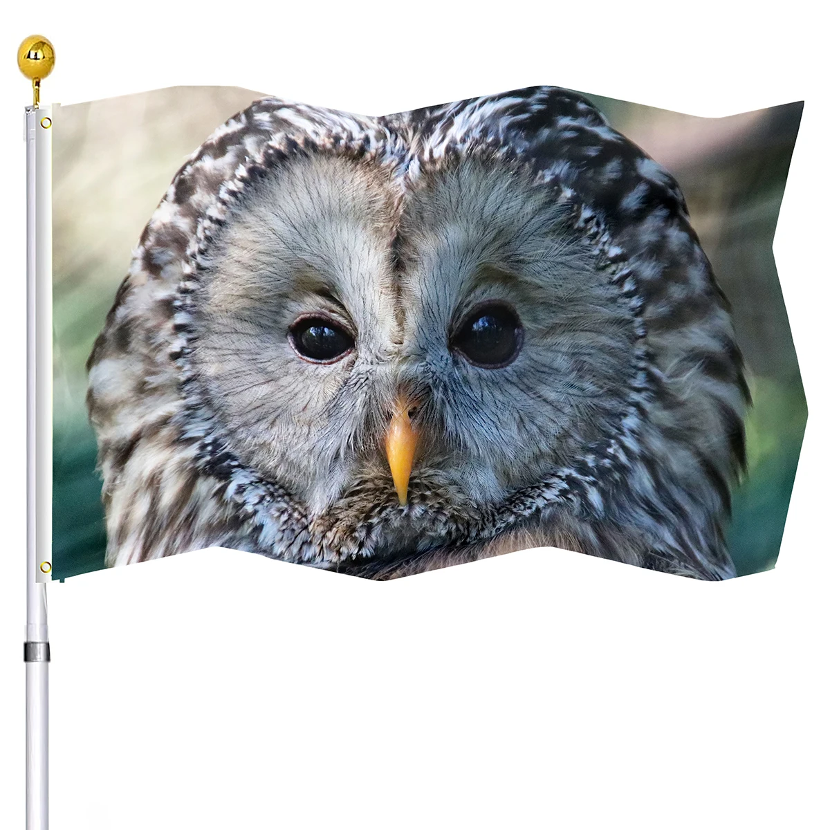 Animal Birds Owl In Forest Flags for Outdoor Home Porch Decor Wildlife Nature Landscape Garden Yard Flag Polyester House Flags