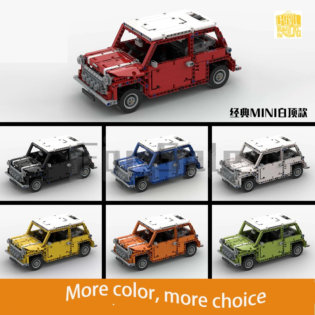 Moc-3220-1 Classic Mini White Hardtop Model With PDF Drawings Building Blocks Bricks Kids DIY Toys Birthday Christmas Gifts