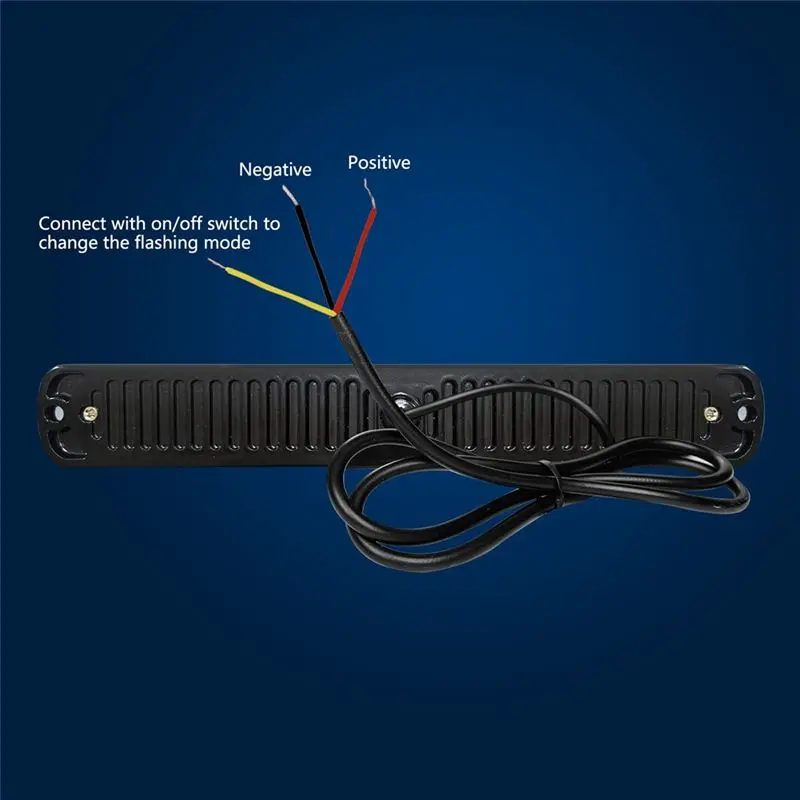 ضوء تحذير نادر 12 فولت - 24 فولت ضوء تحذير ستروب، منارة انهيار LED شريط إضاءة أصفر + أبيض #6