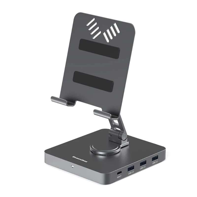 All-in-one Dock Station Type-C Portable Stand Hub with Adjustable Stand PD100W 96BA