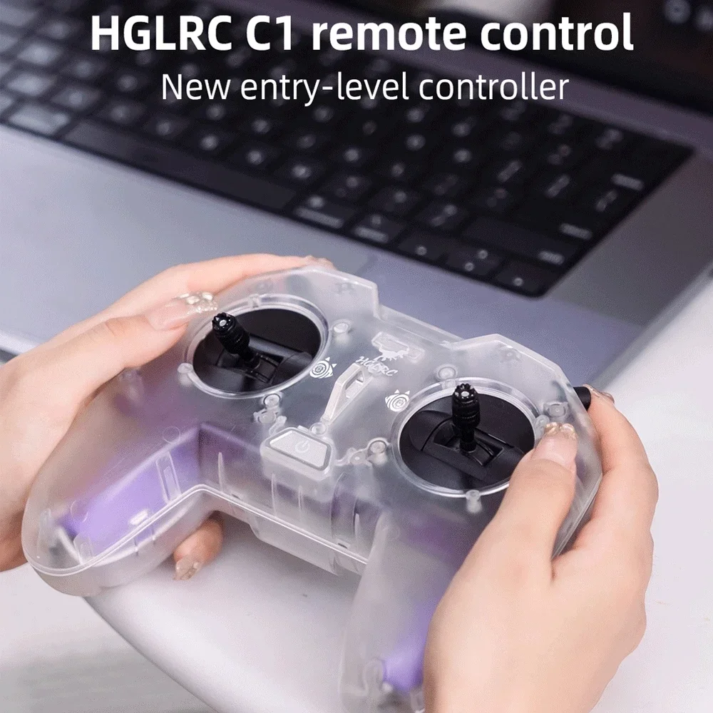 HGLRC C1 وحدة تحكم عن بعد مدمجة 500 ميجا واط ELRS 2.4G TX وحدة مع دونغل للطائرة طائرة بدون طيار FPV أدوات الطيار المبتدئين RC #3