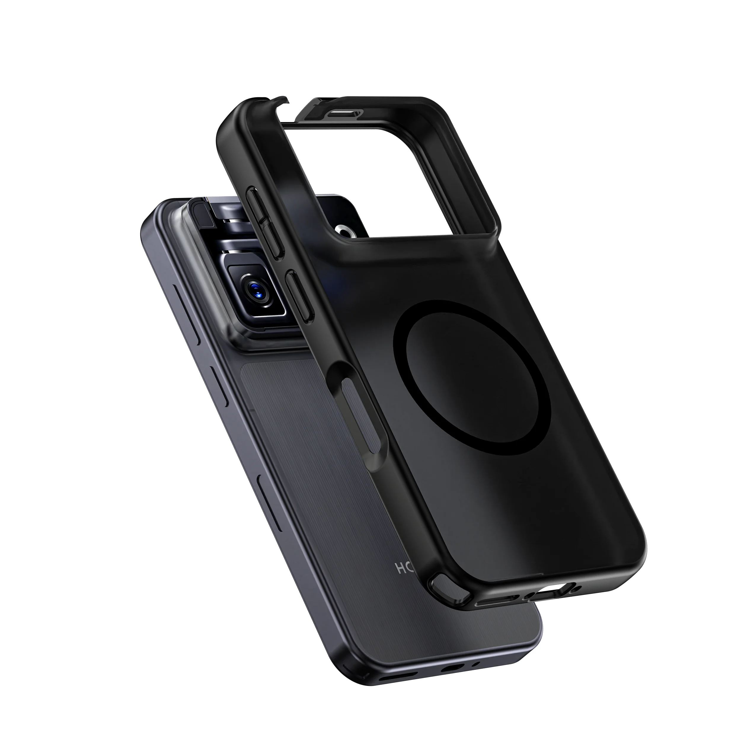 For Honor Robot Phone Case,MagneticTpu Matte Transparent Acrylic Back Cover Shockproof Bumper ﻿