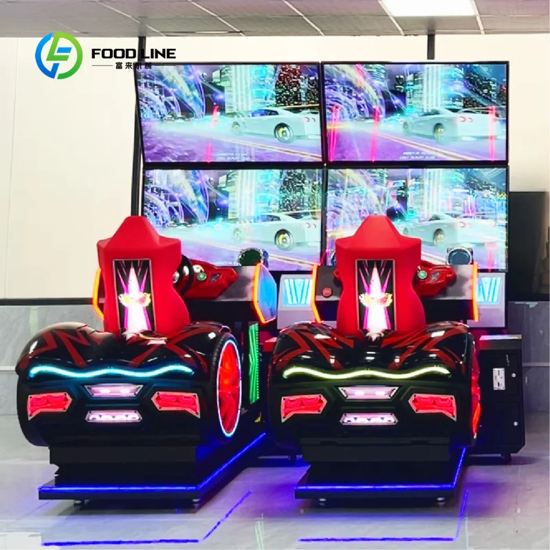 Arcade Machine Video Game Kids Racing Car Coin Operated Simulator Console Equipment Speedy Motorcycle Original 2 Players