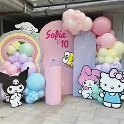 1set Kuromi Cinnamoroll My Melody HelloKitty Theme Balloon Set Foil Balloon Kids Birthday Party Decoration Baby Shower