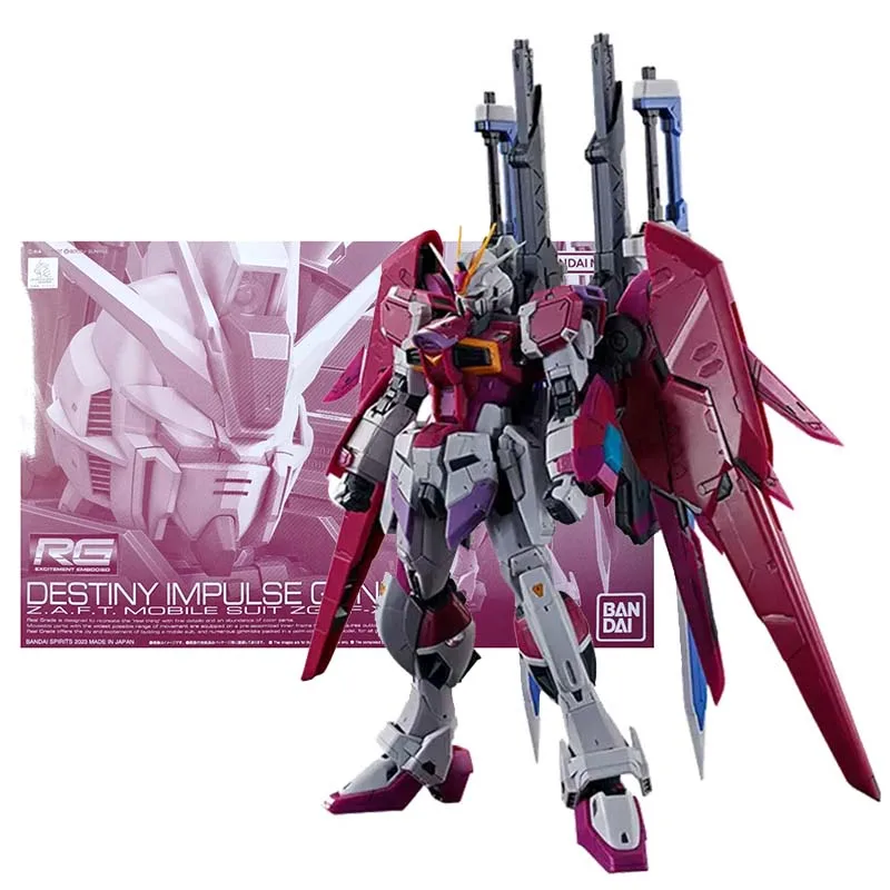 

Bandai Figure Gundam Model Kit Anime Figures RG 1/144 ZGMF-X56S/θ Destiny Impulse Mobile Suit Gunpla Action Figure Toys For Boys