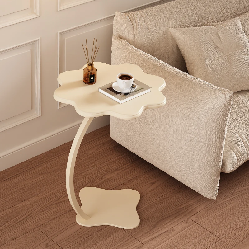 side few cream wind light luxury living room home sofa modern simple mini special-shaped petal bedside table