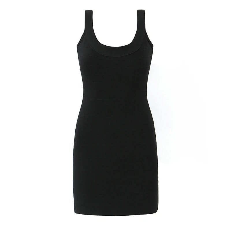 Yenkye elegante preto vinho vermelho bodycon mini vestido de malha para mulheres voltar zíper sem costas o pescoço tanque ajuste magro vestidos sexy