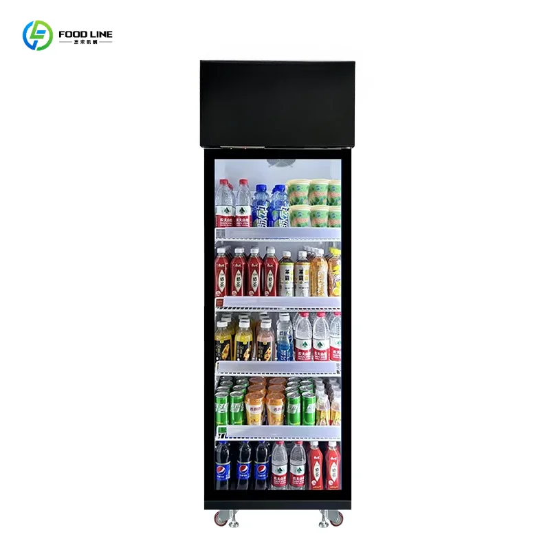 FL Weight Sensing Fridge Vending Machines for Small Business Sale Fresh Fruit Energy Drink Vending Machine for Gym Customized