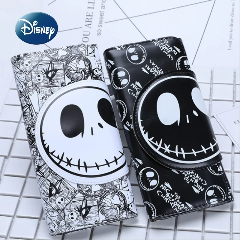 

Disney Skull Jack New Wallet Cartoon Fashion Women's Wallet Luxury Brand Children's Zero Wallet Multi Card Slot Large Capacity