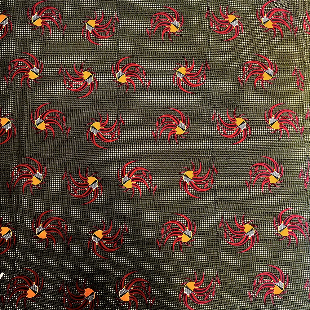 6ヤードのアンカラワックス生地、2025年高品質アフリカワックスプリント生地、アフリカ産本物のワックス保証