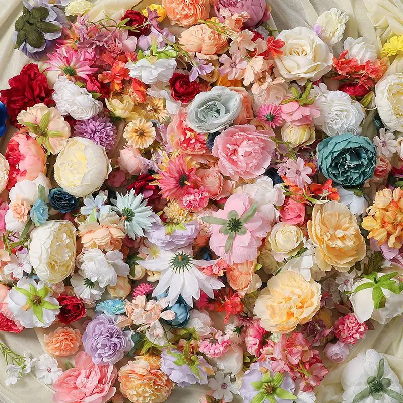 

20/50Pcs Mix Artificial Flowers Silk Rose Fake Flowers Heads for Home Decor Wedding Decoration DIY Craft Garland Gifts Accessory