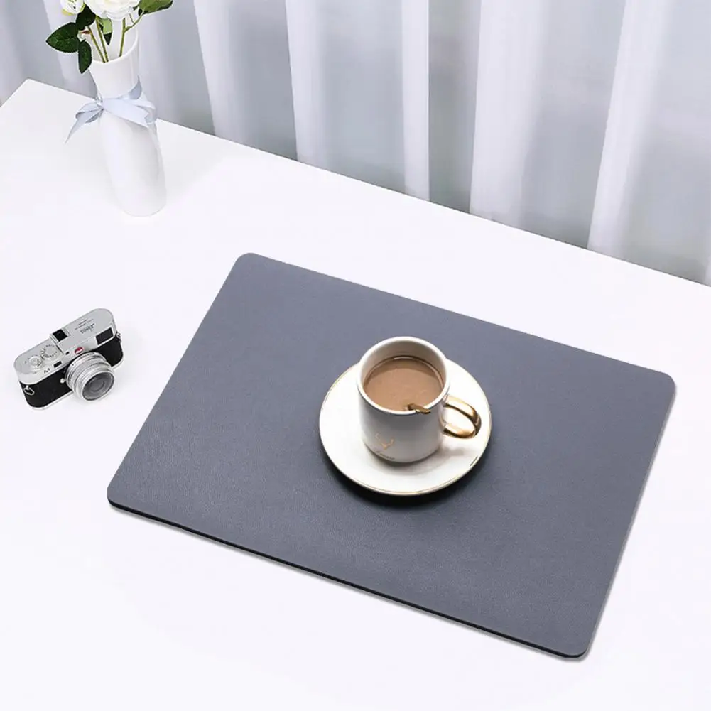 Teapot Placemats Oil-proof Double-sided Table Placemat for Home Easy-to-clean Heat Insulation Mat Waterproof Solid Color