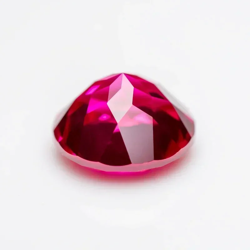 

L-Lab Grown Ruby Round Cut Rubellite Color Hydrothermal Charm Beads For Jewelry Setting&Custom Design Selectable AGL Certificate