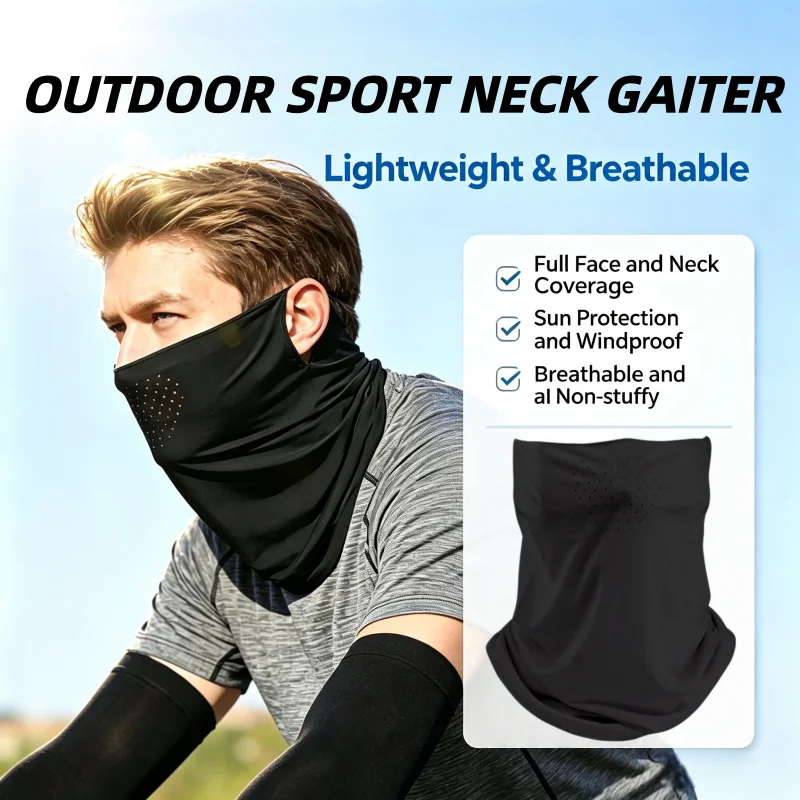 Sun Protection Mask Ice Silk Breathable Riding Mask Quick-drying Sunscreen Ear Scarf Men Women Bicycle Neckerchief Headwear