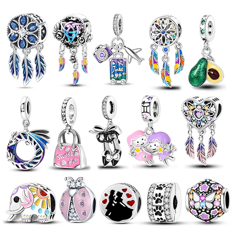 925 Sterling Silver Paris Tower Aircraft Travel Charm Pendant Beads Fit Charm Original Bracelet for Women Jewelry Making