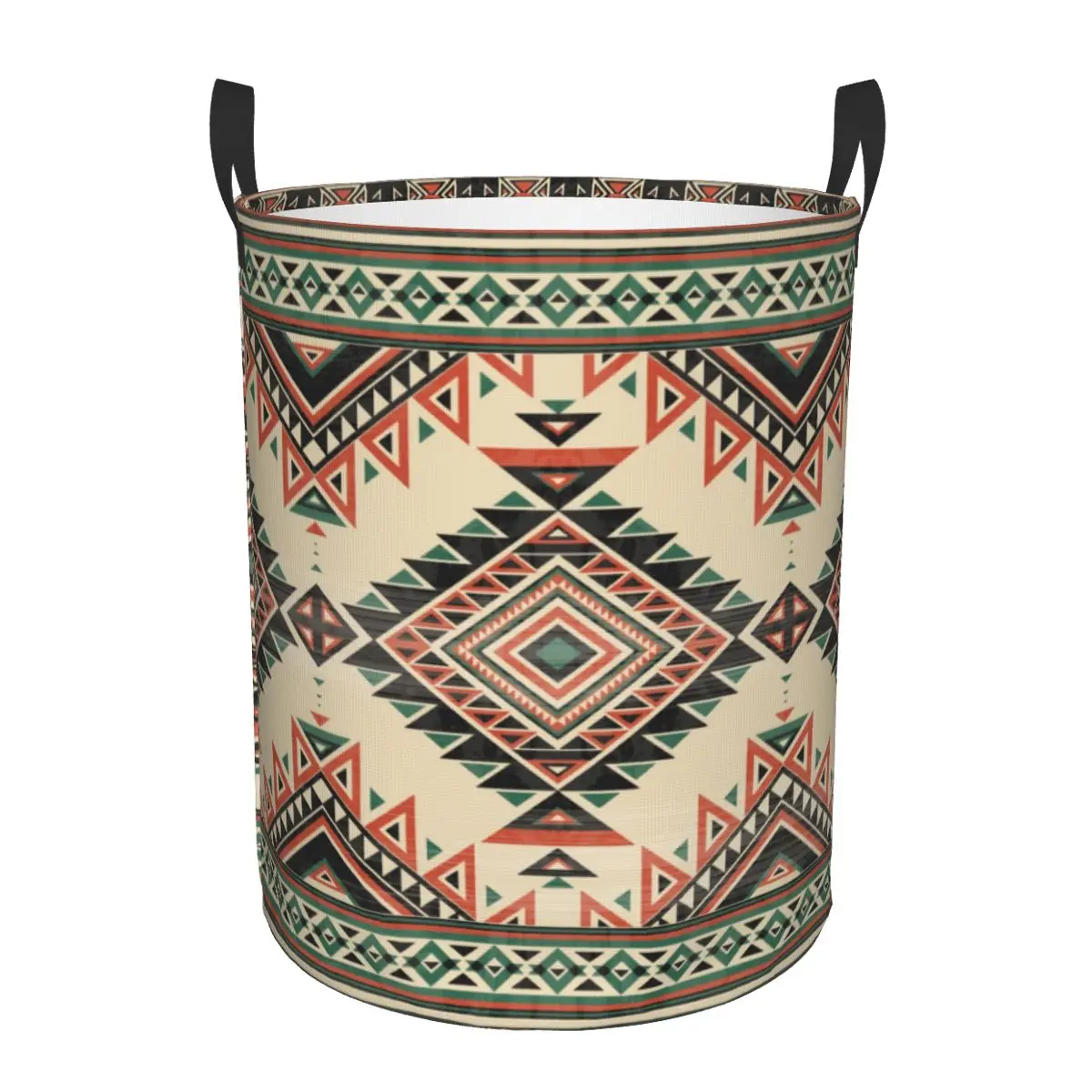 Custom Navajo Geometric Pattern Indian Print Ethnic Laundry Basket Collapsible Large Capacity Clothes Storage Bin Baby Hamper