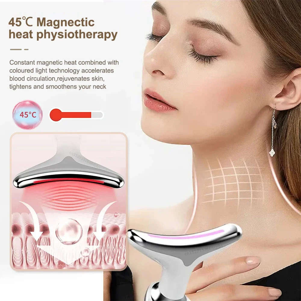 Microcorrente EMS LED Photon Terapia, Face Lifting Massagem, Beleza Facial Do Pescoço, Cuidados Com A Pele, Apertar O Dispositivo, Anti Removedor De Rugas