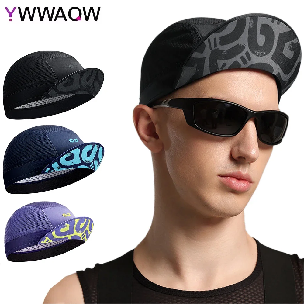 

1PCS Cycling Cap, Cooling Skull Cap Helmet Liner with Sun Visor, Sun Protection Running Bike Cap for Men Women Under Helmet