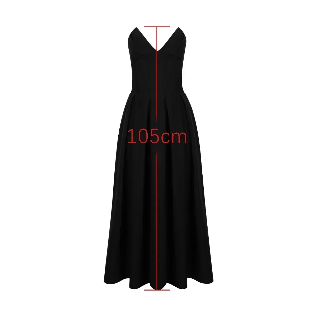 Suninheart – robe noire élégante pour événements de mariage, Sexy, sans bretelles, Corset, mi-longue, robes de fête de noël pour femmes, vêtements 2023