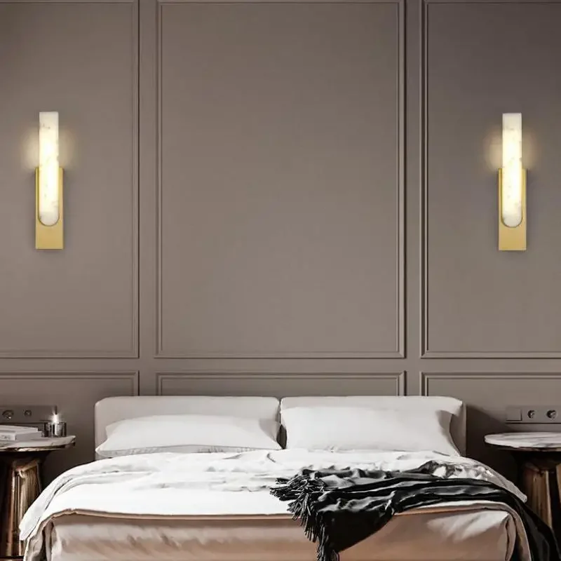 New arrival Spanish Marble wall Light LED night sconce for Parlor Foyer deco G4 LED Wall Lamp Bedroom indoor Lighting fixture