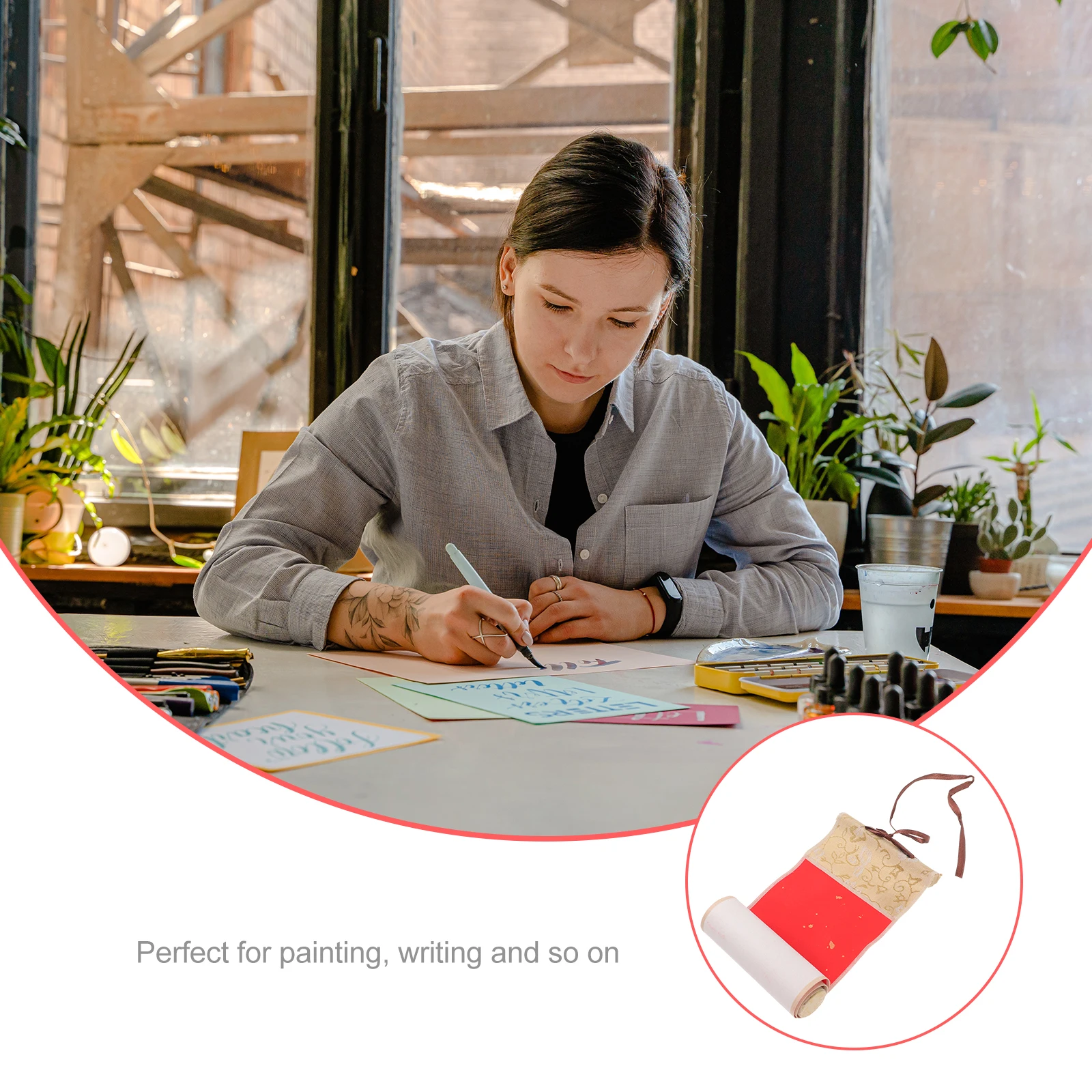 

Zen Style Small Scroll Blank Hanging Scroll For Calligraphy Painting Xuan Paper Chinese Brush Art Diy Wall Decor Home