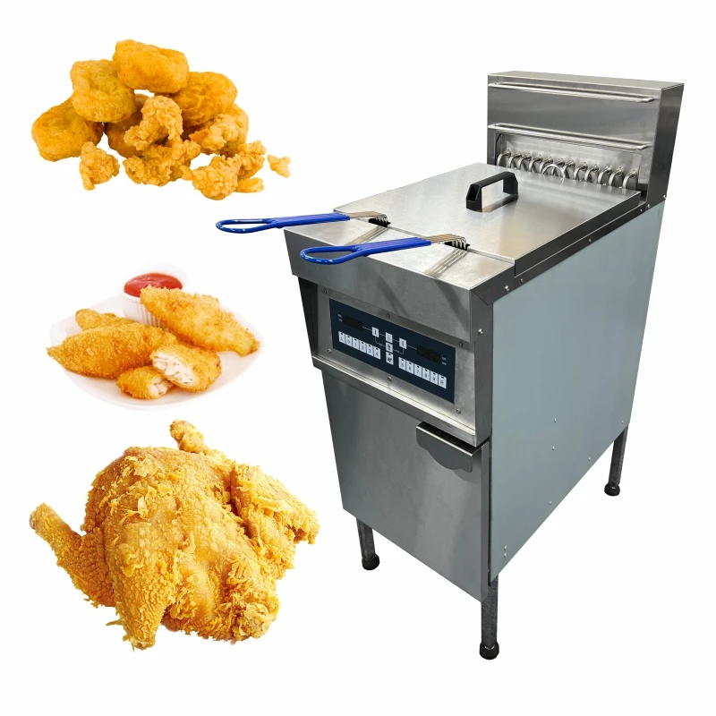 

Commercial Digital Computer Panel 45L Large Capacity Stainless Steel 1-tank 2-basket Vertical Electric Fryer Deep Fryer Machine