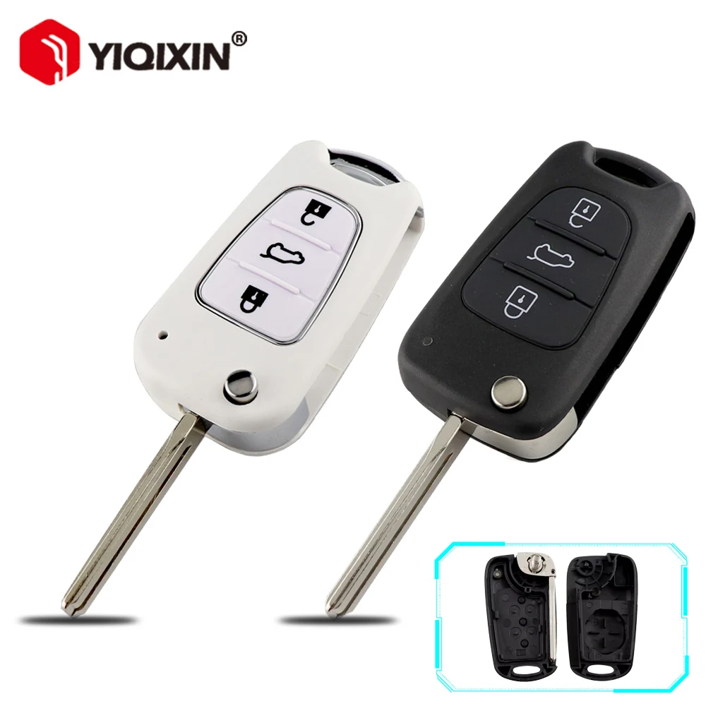 

3-кнопочный складной чехол для дистанционного ключа автомобиля для Kia K2 K5 Rio 3 Picanto Ceed Cerato Sportage для Hyundai IX35 I30 I20 Accent