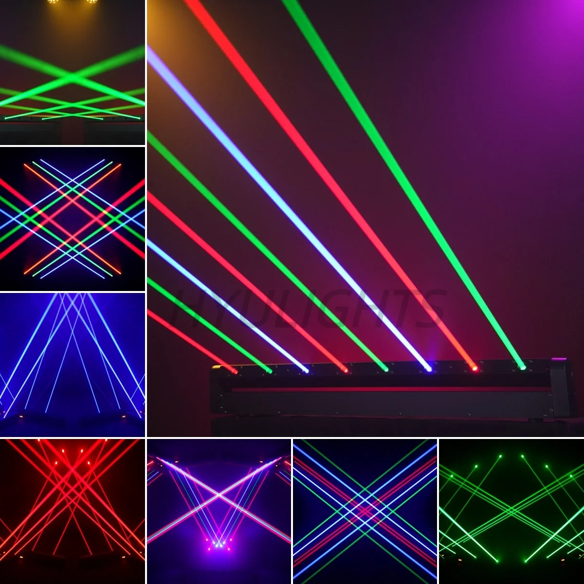 8-Augen-Strahl-Laserlicht DMX512 Bühnen-RGB-Farb-Rotations-Moving-Head-Licht DJ-Party 120W Lasershow für Party, Bar, Nachtclub – Detail 5
