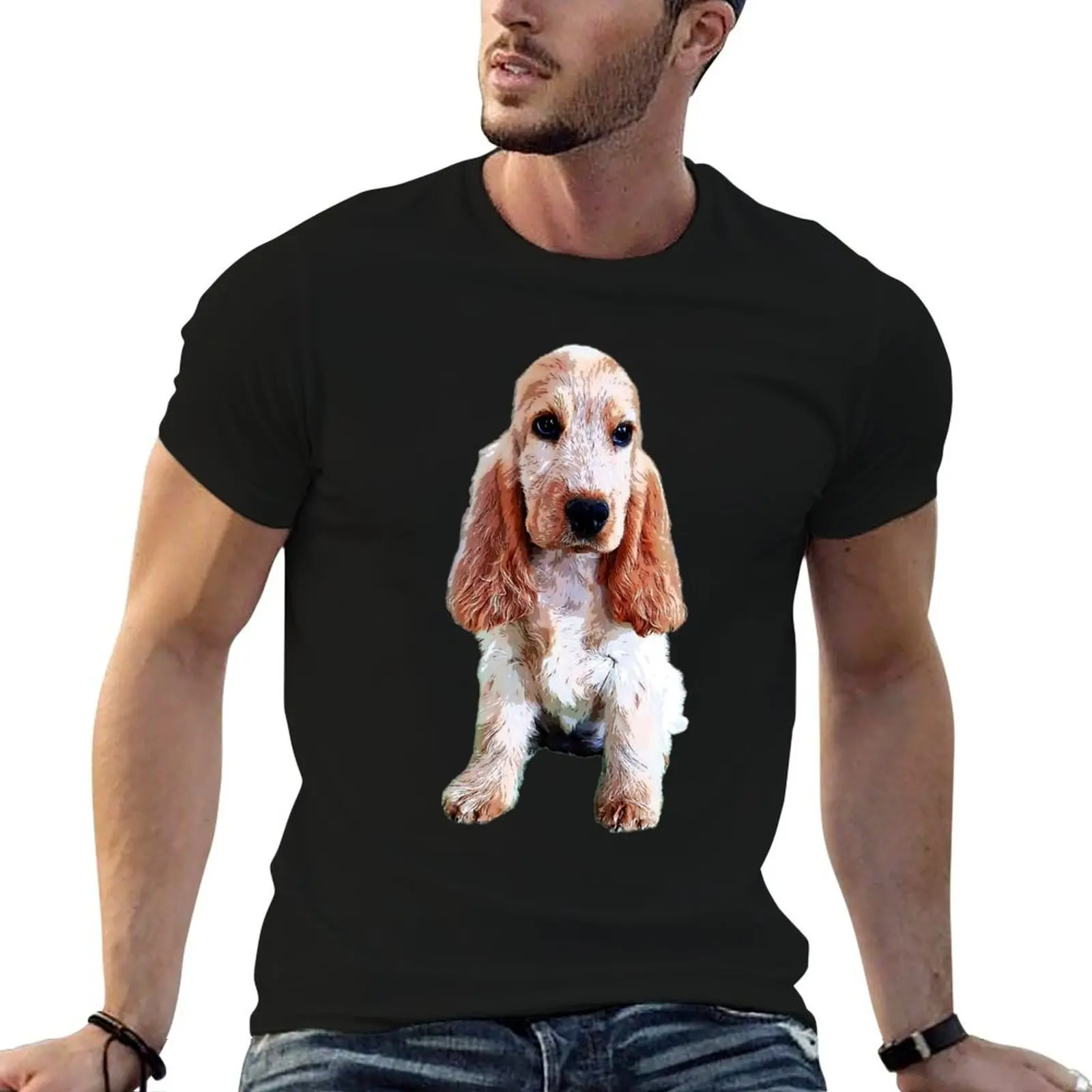 

Cocker Spaniel Orange Roan Puppy English Cocker T-Shirt man t shirt designer funny t shirts cotton T-Shirt