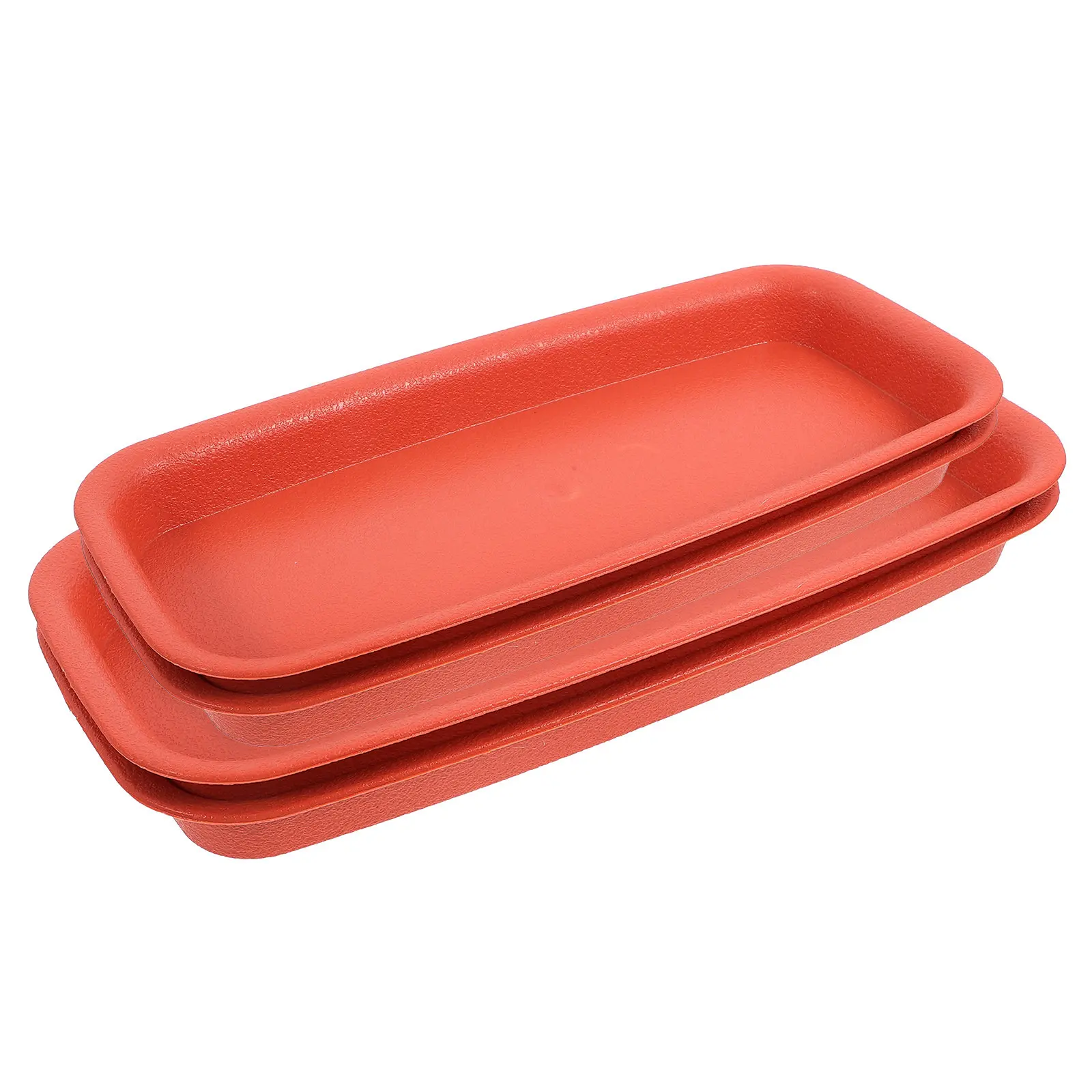 

Набор из 4 длинных прямоугольных поддонов для растений, герметичные пластиковые подставки, защита пола, сборник воды для цветочных горшков, для использования в помещении