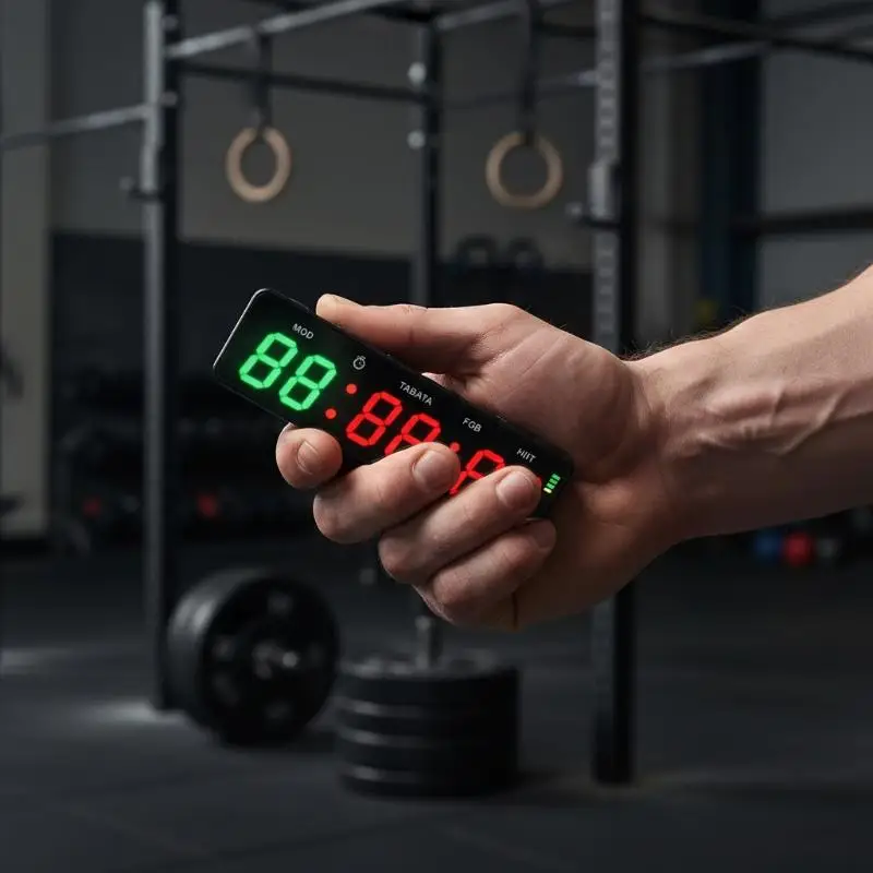 Ultimate Gym Stopwatch for HIIT & Boxing - Rechargeable Digital Timer with Magnetic Back - Perfect Training Companion