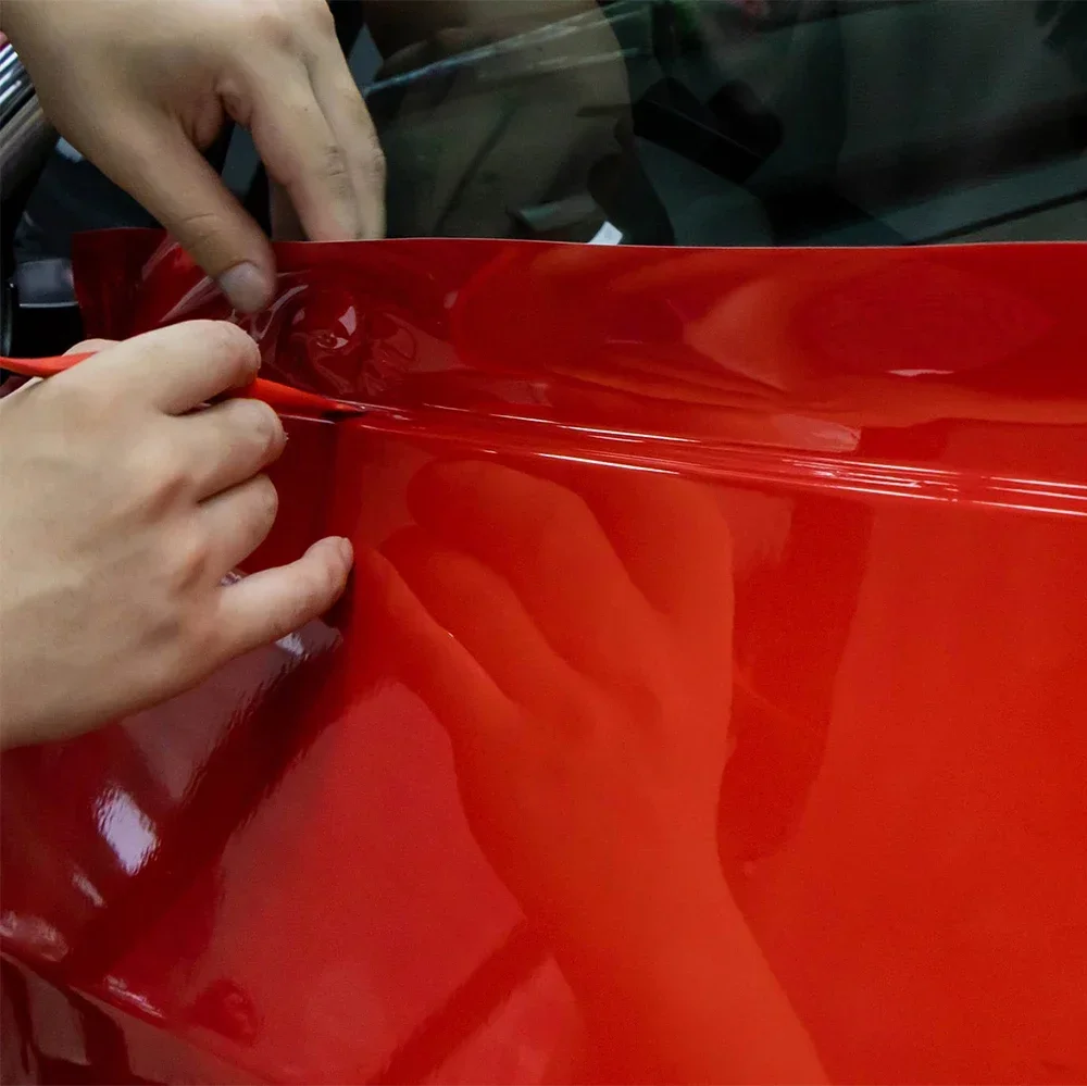 

Автомобильная наклейка для всего тела «сделай сам», ПВХ, меняющая цвет, глянцевая красная виниловая пленка, защитная пленка, наклейка, аксессуары для автотюнинга