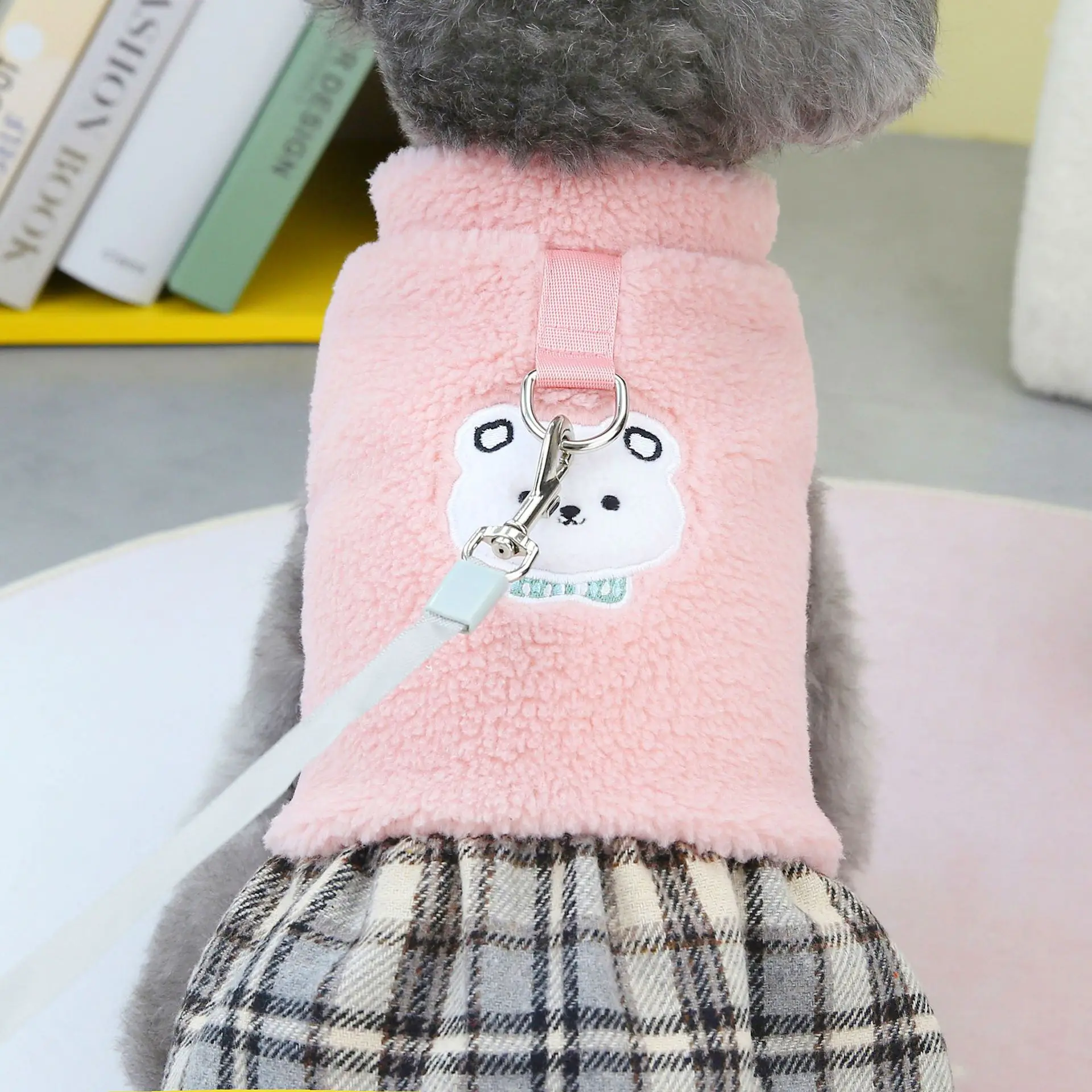 Animal Bear Dog Dress Winter Cotton Padded Puppy Princess Clothes Festival Outdoor Warm Jacket Apparel For Doggie Small Pet Cat