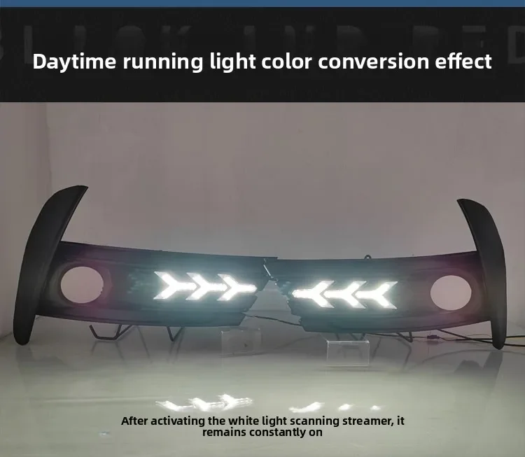 For Toyota Corolla 2017-2018 Car Led Daytime Running Light Front Fog Lamp Yellow Dynamic Turn Signal DRL 12V Daylight Night Blue detail image 10